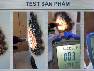 test khả năng của sản phẩm sơn chống cháy