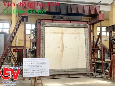 Vách ngăn chống cháy EI 60 phút hoàn thiện tại công trình