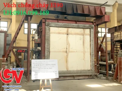 Mẫu vách chống cháy EI90 cấu tạo thạch cao