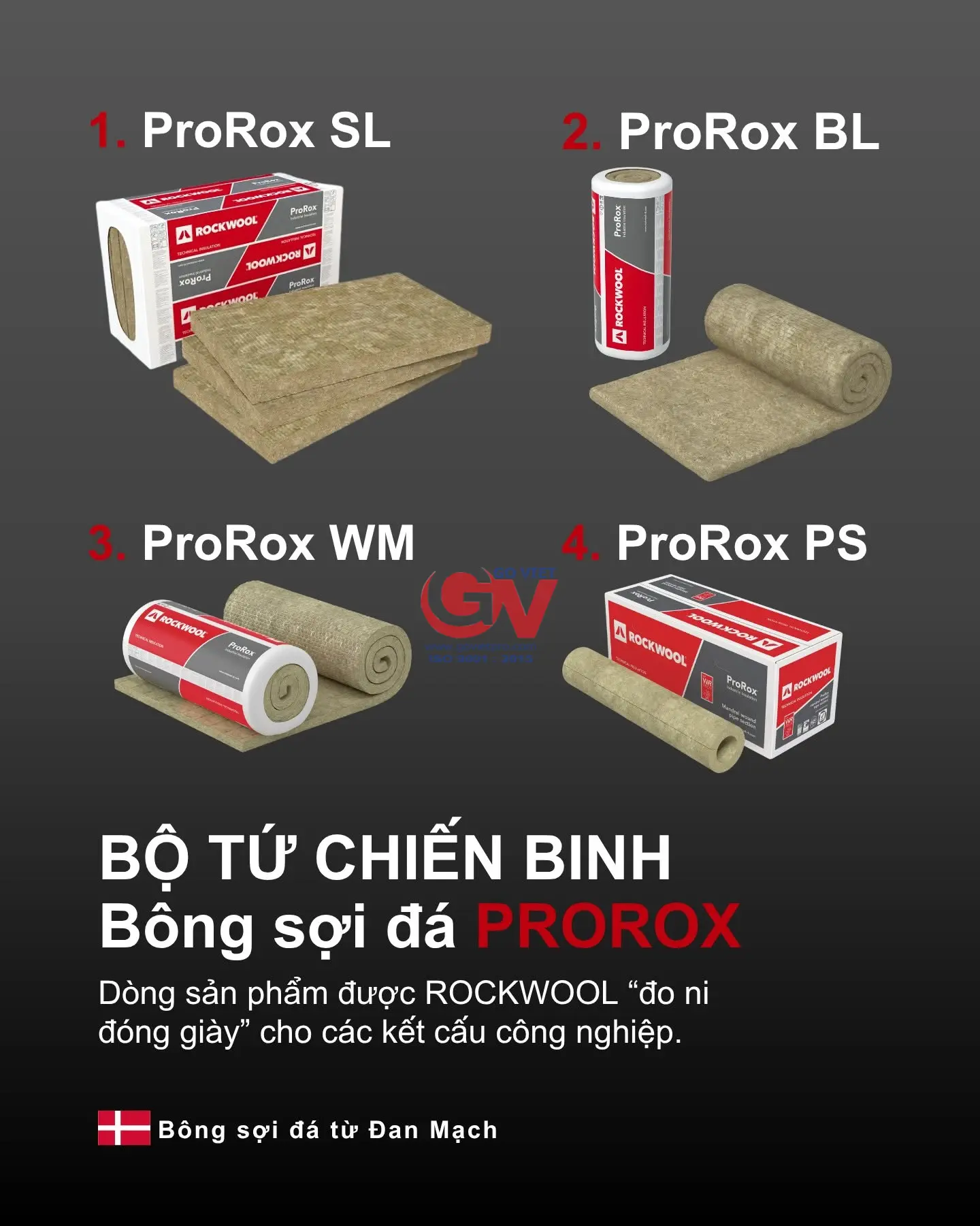 Bông Khoáng Rockwool Cách Âm, Cách Nhiệt, Chống Cháy 17 Bông sợi đá ProRox Rockwool sản xuất tại Việt Nam, thuộc tập đoàn Rockwool Đan Mạch