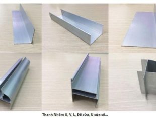 Phụ kiện nhôm phòng sạch 2 Ảnh phụ kiện nhôm phòng sạch: U (38x50x38mm) - V (38x38mm).