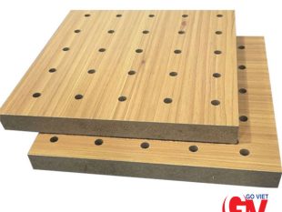Gỗ tiêu âm đục lỗ Veneer 15mm
