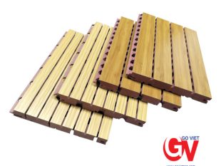 Ứng dụng Gỗ tiêu âm trần Fineline Slats Horizontal