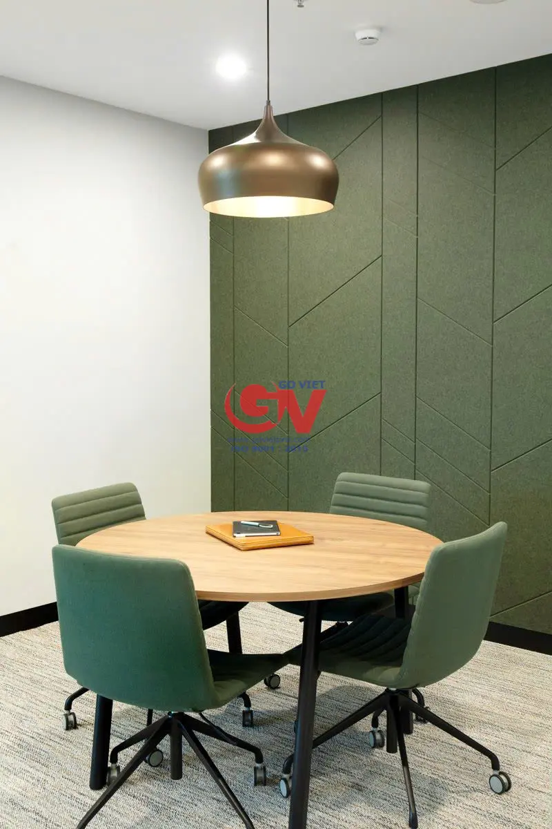 Tấm Tiêu Âm Acoustic Sonic Là Gì? Thông Số Kỹ Thuật Và Ứng Dụng Thực Tế 1 Tấm tiêu âm Sonic họa tiết xương cá ốp tường phòng họp