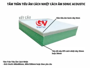 Tấm trần tiêu âm - Cách nhiệt - Cách âm 2 Tấm Trần Tiêu Âm - Cách Nhiệt - Cách Âm