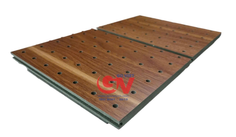 ván gỗ tiêu âm đục lỗ, xẻ rãnh