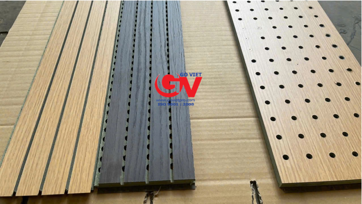 ván gỗ tiêu âm đục lỗ, xẻ rãnh