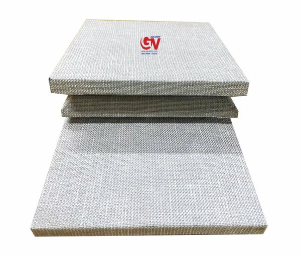Tấm Acoustic Glasswool Panel 10 tấm bông Glasswool dạng tấm dày 25mm và gia công cắt theo yêu cầu
