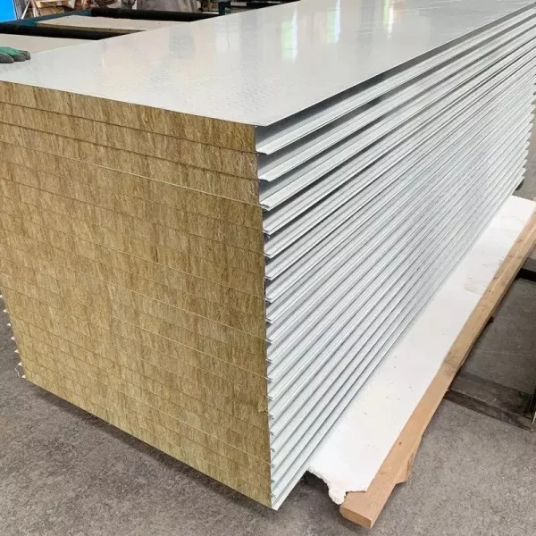Tấm panel rockwool cách âm vách ngăn máy nén khí trong nhà xưởng công nghiệp