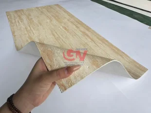 Tấm đá dẻo flexible stone siêu mỏng nhẹ bóc tách từ đá tự nhiên