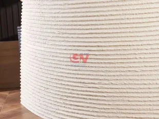 Tấm đá dẻo ốp cột tròn bề mặt vân đá nhám tự nhiên