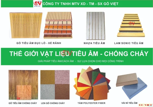 Top Giải Pháp Chống Ồn Cho Nhà Xưởng Sản Xuất | Gỗ Việt 2 Các loại vật liệu tiêu âm chống ồn phổ biến do Gỗ Việt cung cấp