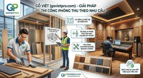 Giải pháp tư vấn thiết kế và thi công phòng thu âm theo nhu cầu tại Gỗ Việt