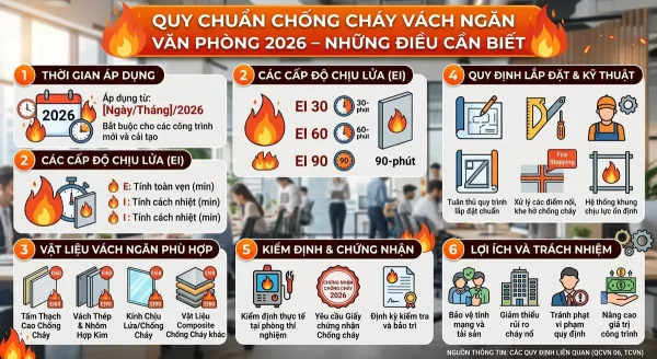 Quy chuan chong chay vach ngan van phong infographic